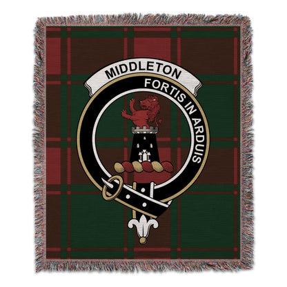 Physical Item 50" x 60" Middleton Clan Scottish Tartan Woven blanket