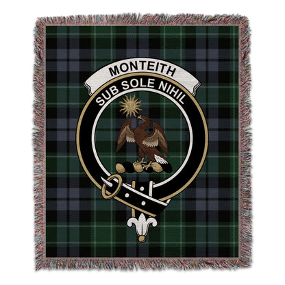 Physical Item 50" x 60" Monteith Clan Scottish Tartan Woven Blanket