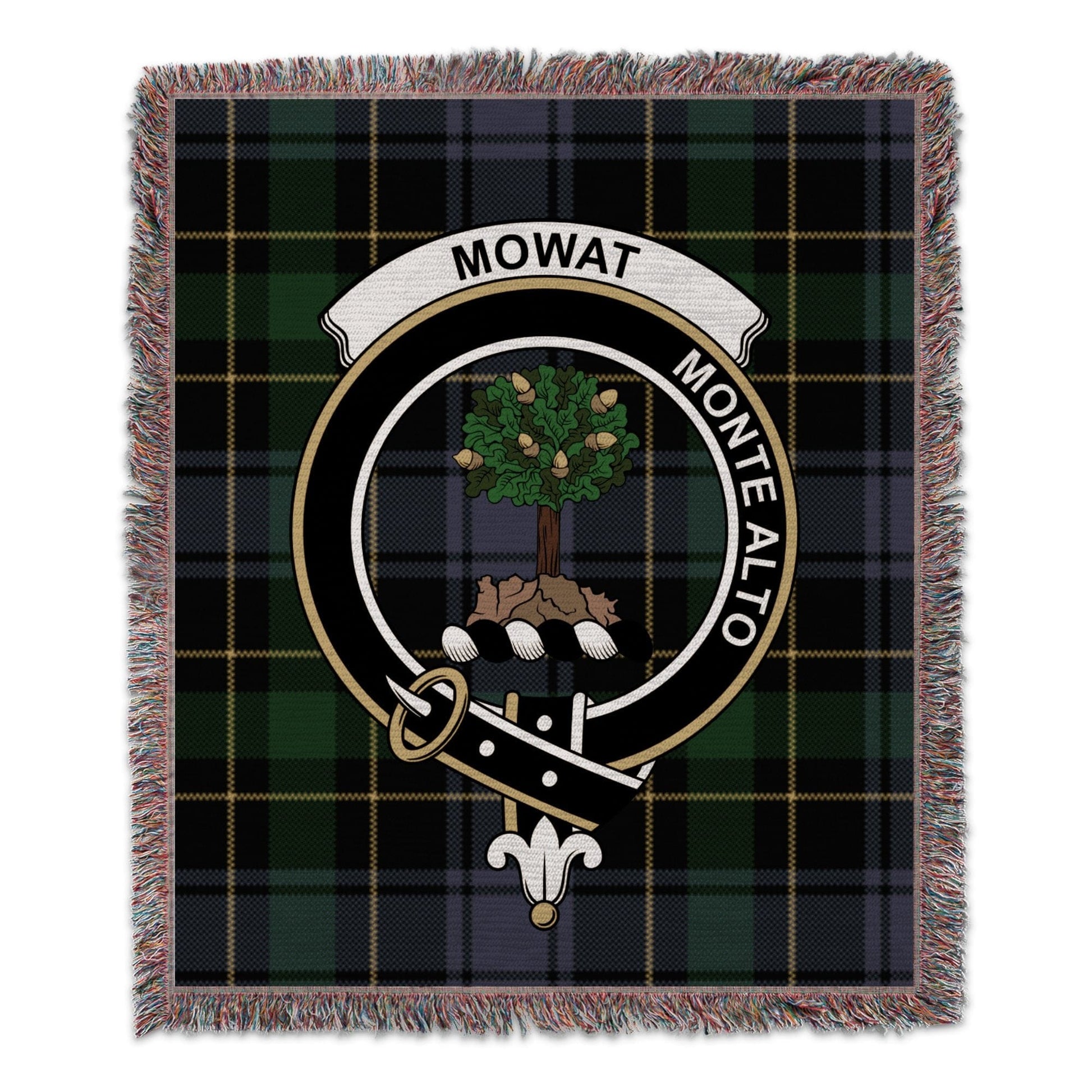 Physical Item 50" x 60" Mowat Clan Monte Alto Scottish Tartan Woven Blanket