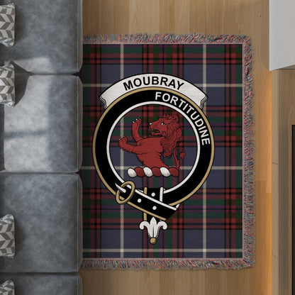 Physical Item 50" x 60" Mowbray Clan Fortitudine Tartan Woven Blanket