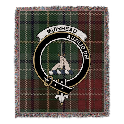 Physical Item 50" x 60" Muirhead Auxilio Dei Scottish Tartan Woven Blanket