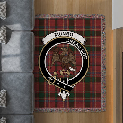 Physical Item 50" x 60" Munro Clan Scottish Tartan Woven Blanket