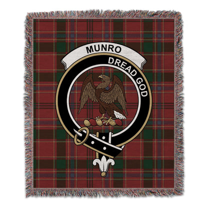 Physical Item 50" x 60" Munro Clan Scottish Tartan Woven Blanket