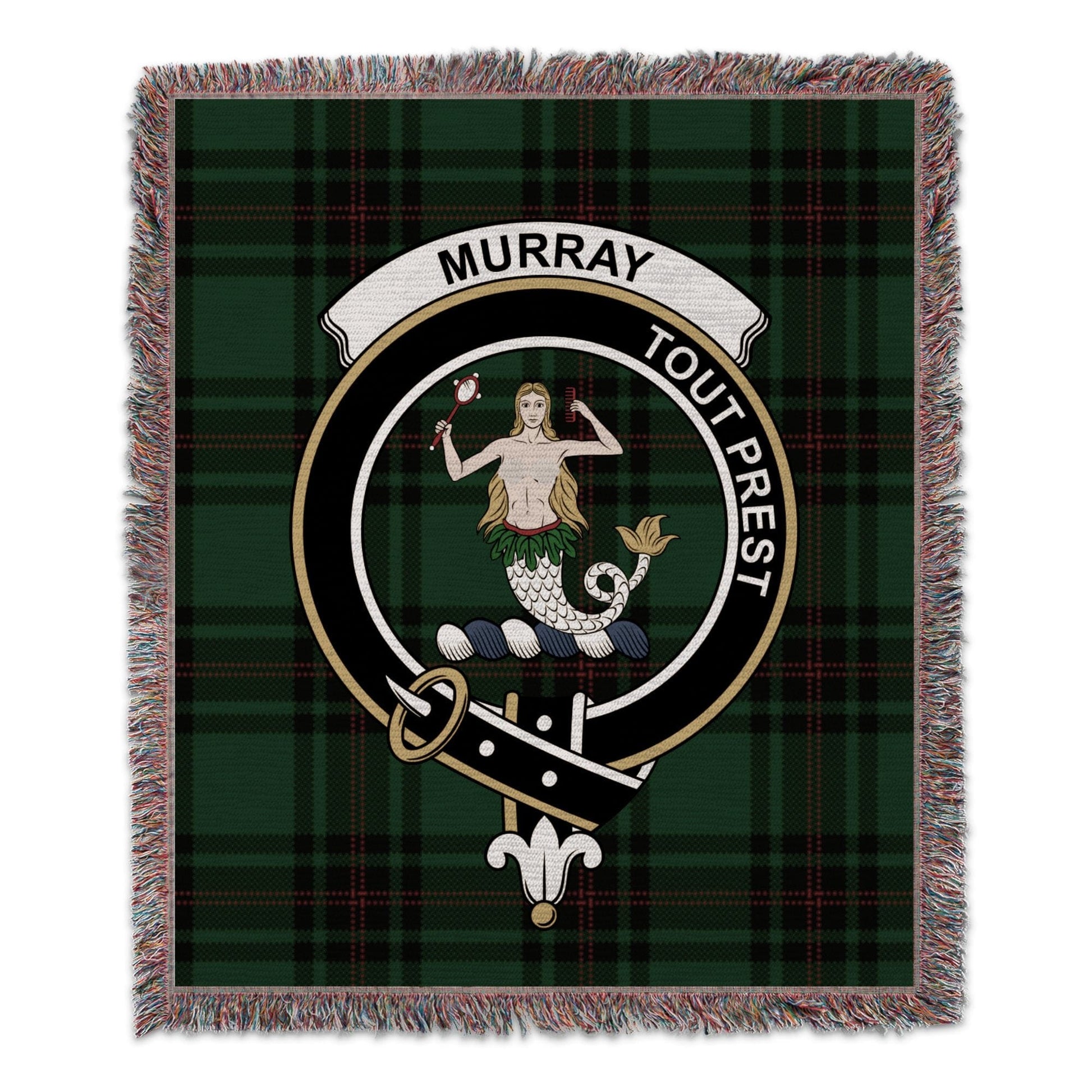 Physical Item 50" x 60" Murray Clan Scottish Tartan Woven Blanket