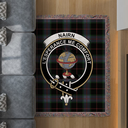 Physical Item 50" x 60" Nairn Clan Scottish Tartan Woven Blanket