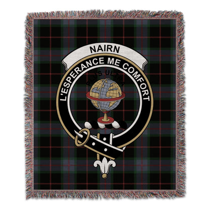 Physical Item 50" x 60" Nairn Clan Scottish Tartan Woven Blanket