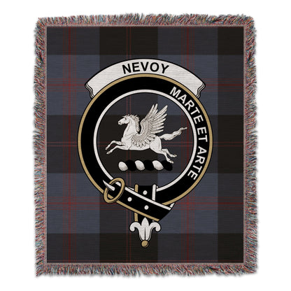 Physical Item 50" x 60" Nevoy Clan Scottish Tartan Woven Blanket