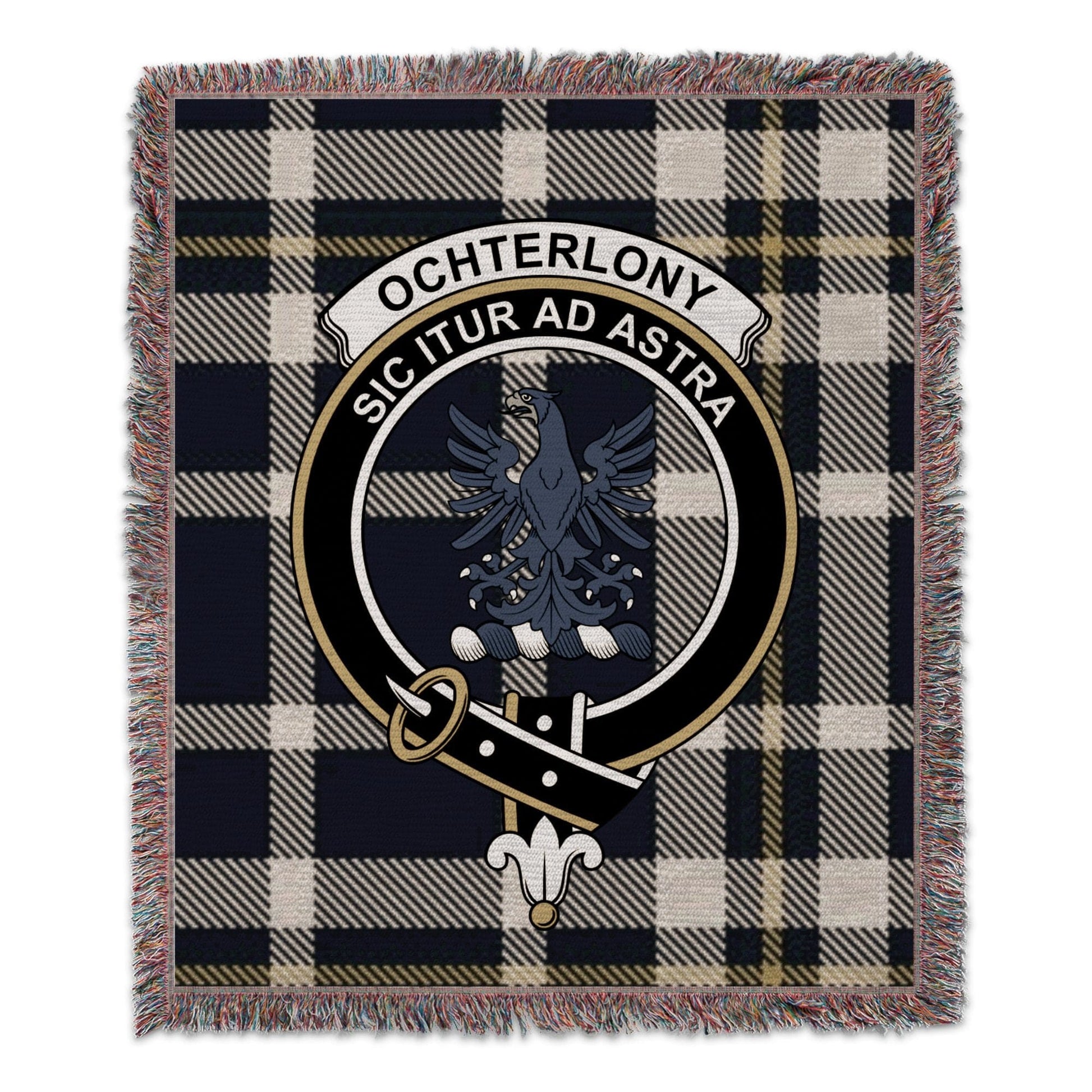 Physical Item 50" x 60" Ochterlony Clan Scottish Tartan Woven Blanket