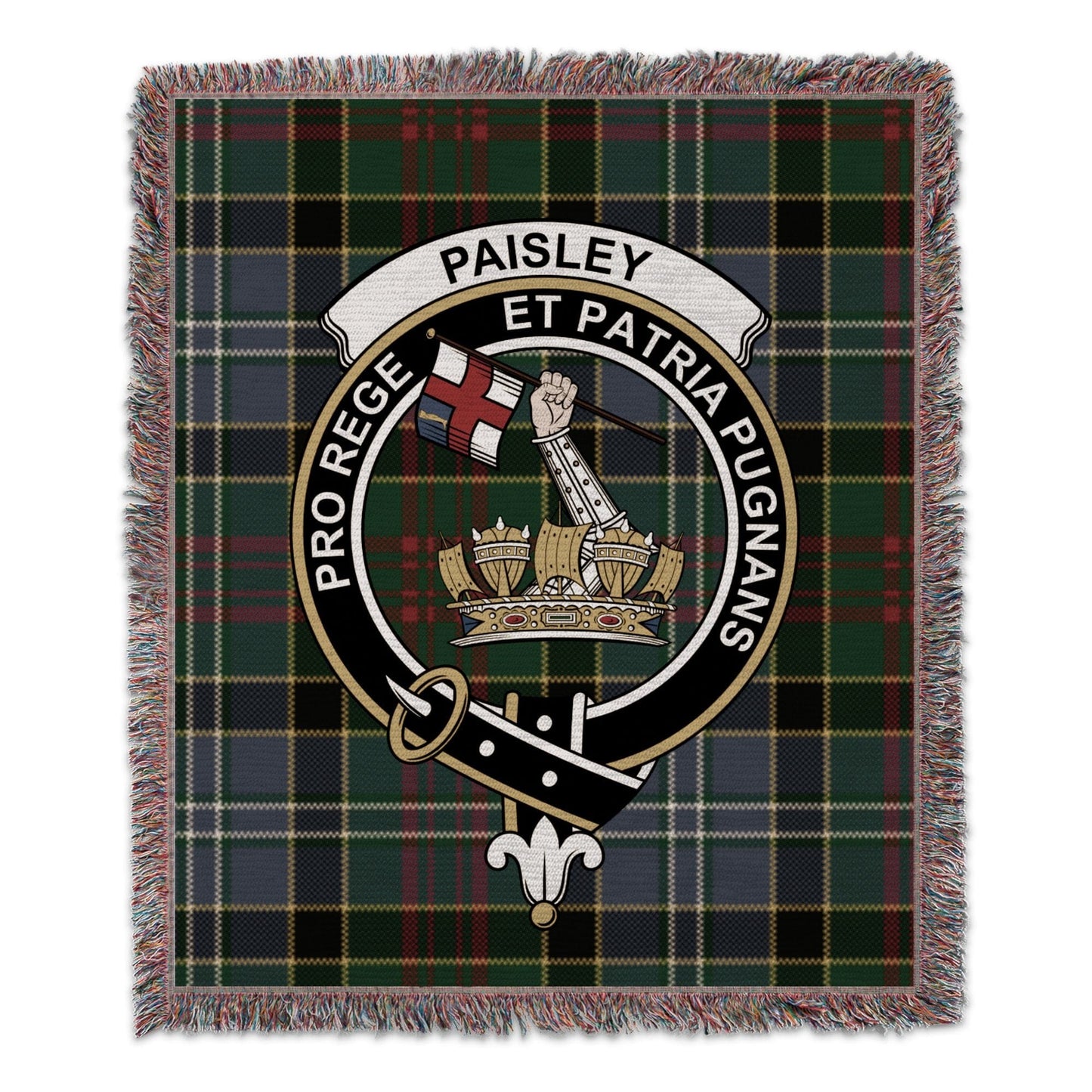 Physical Item 50" x 60" Paisley Clan Scottish Tartan Woven Blanket