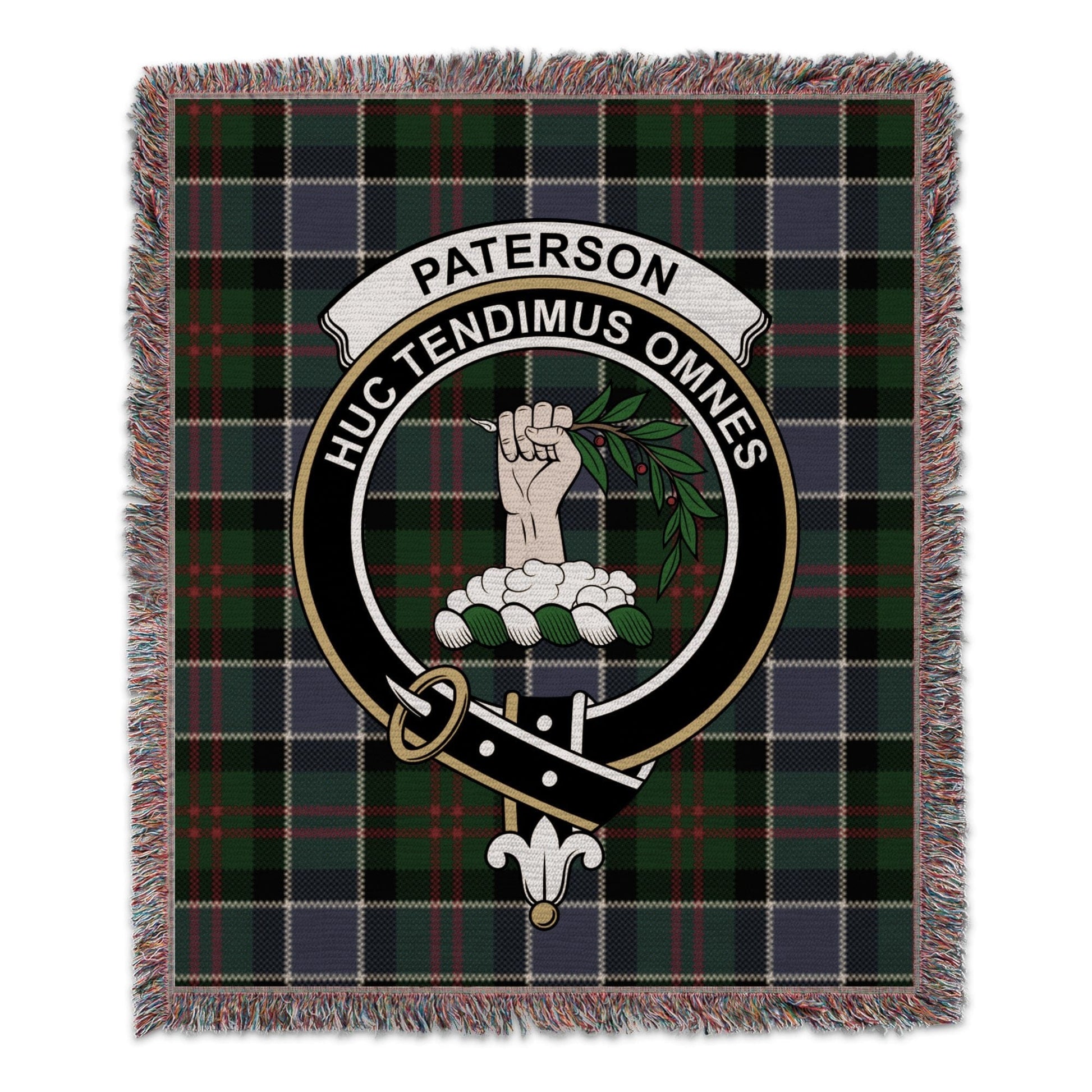 Physical Item 50" x 60" Paterson Clan Scottish Tartan Woven Blanket