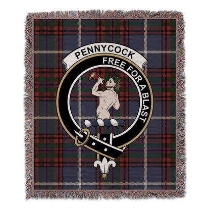 Physical Item 50" x 60" Pennycock Clan Scottish Tartan Woven Blanket