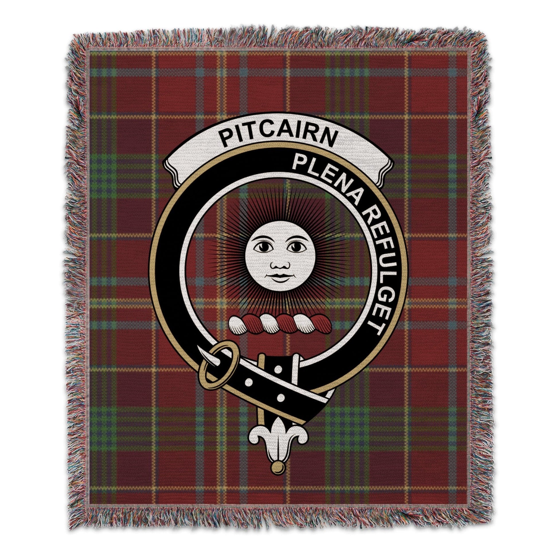 Physical Item 50" x 60" Pitcairn Clan Scottish Tartan Woven Blanket