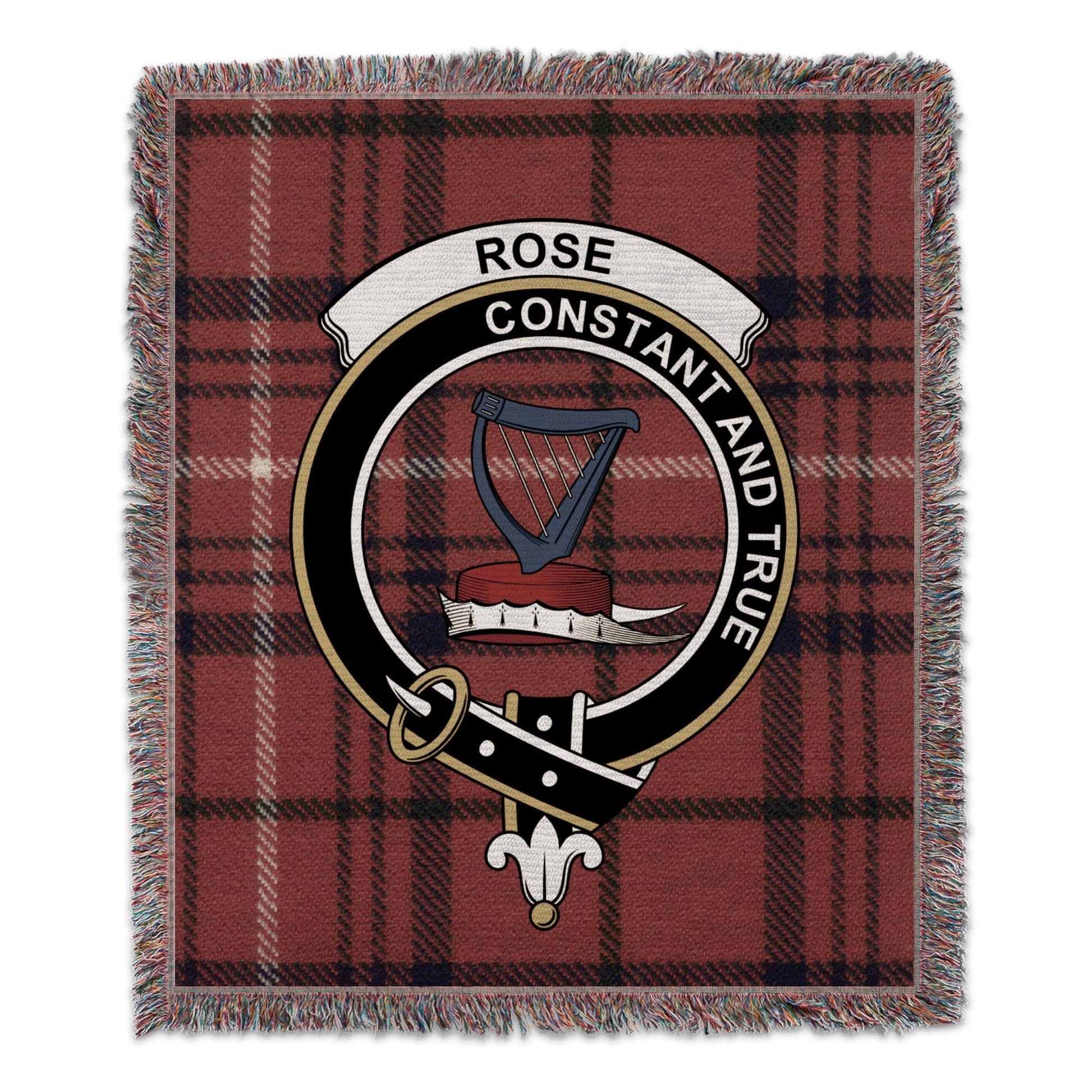 Physical Item 50" x 60" Rose Clan Scottish Tartan Woven Blanket