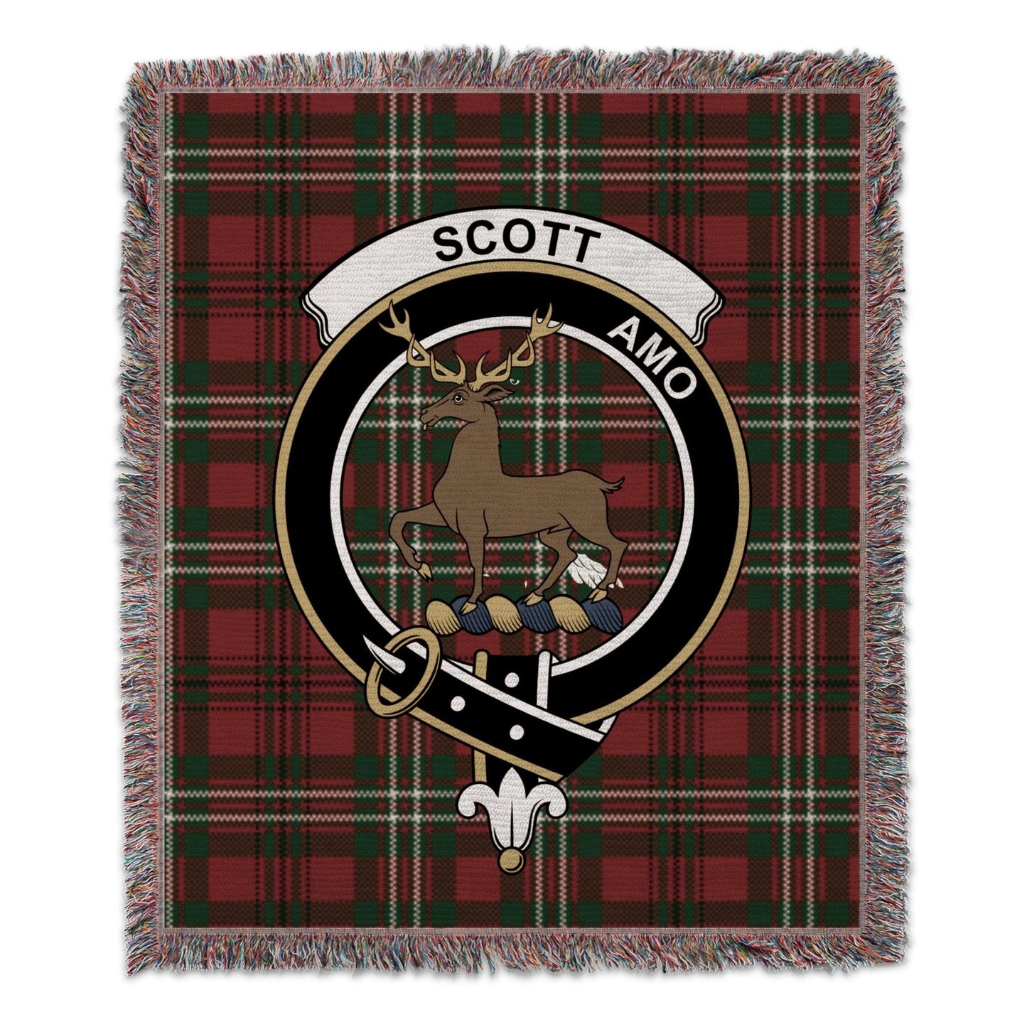 Physical Item 50" x 60" Scott Clan Scottish Tartan Woven Blanket