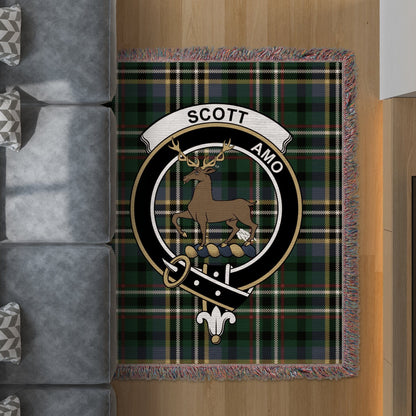 Physical Item 50" x 60" Scott Clan Tartan Design Woven Blanket