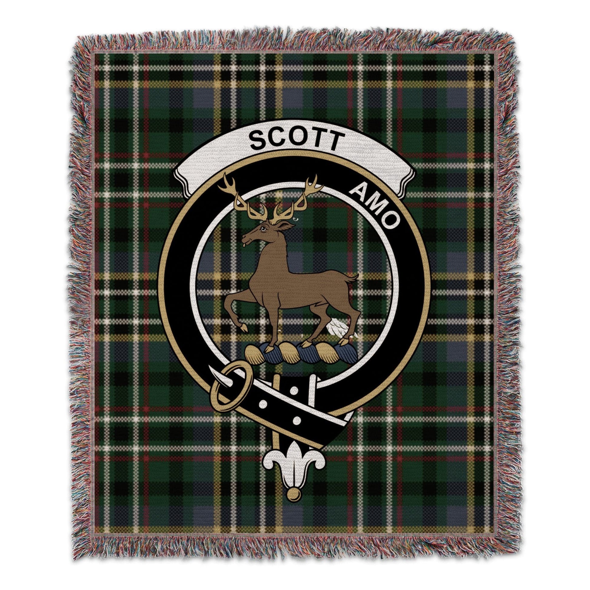 Physical Item 50" x 60" Scott Clan Tartan Design Woven Blanket