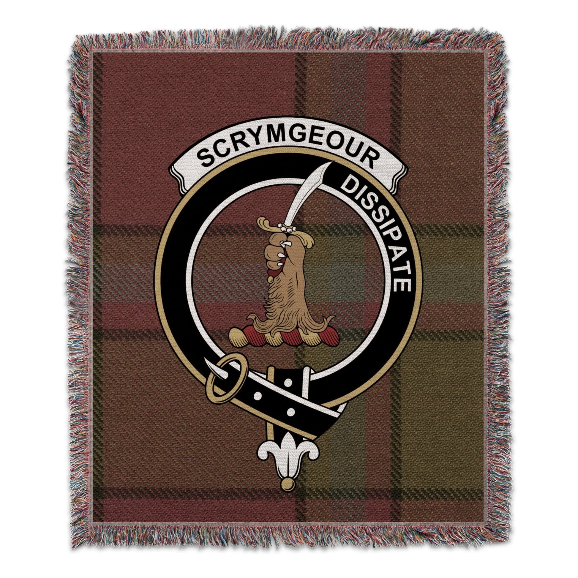 Physical Item 50" x 60" Scrymgeour Clan Scottish Tartan Woven Blanket