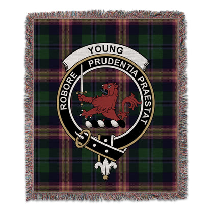 Physical Item 50" x 60" Young Clan Scottish Tartan Woven Blanket