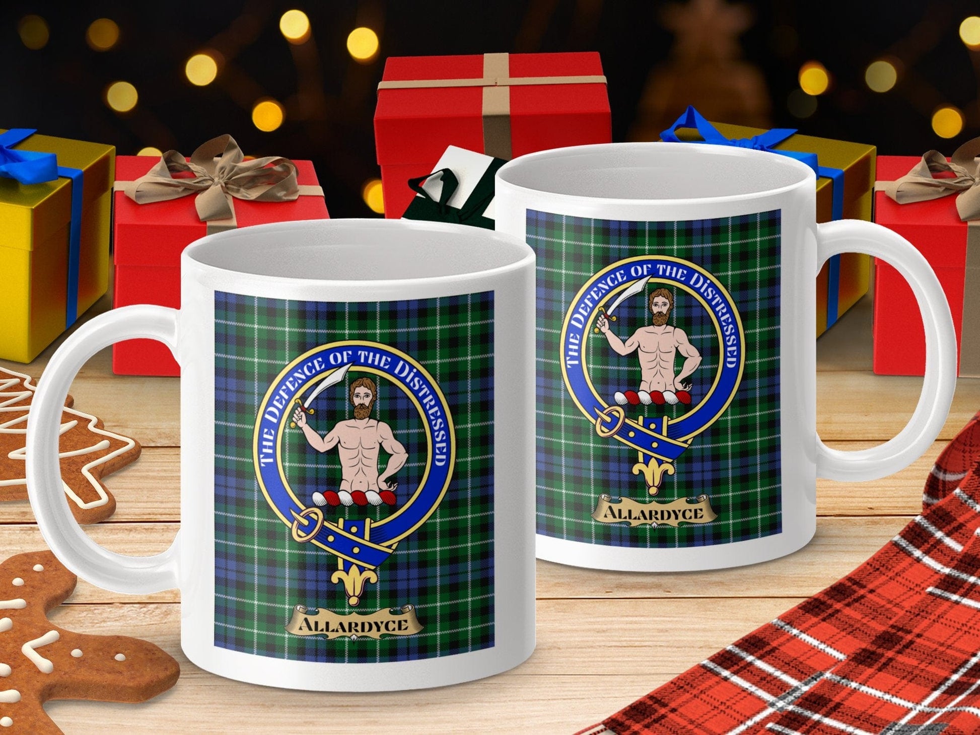 Physical Item Allardyce Clan Scottish Tartan Crest Mug