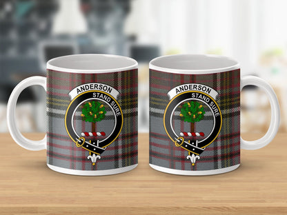 Physical Item Anderson Clan Crest Tartan Scottish Mug