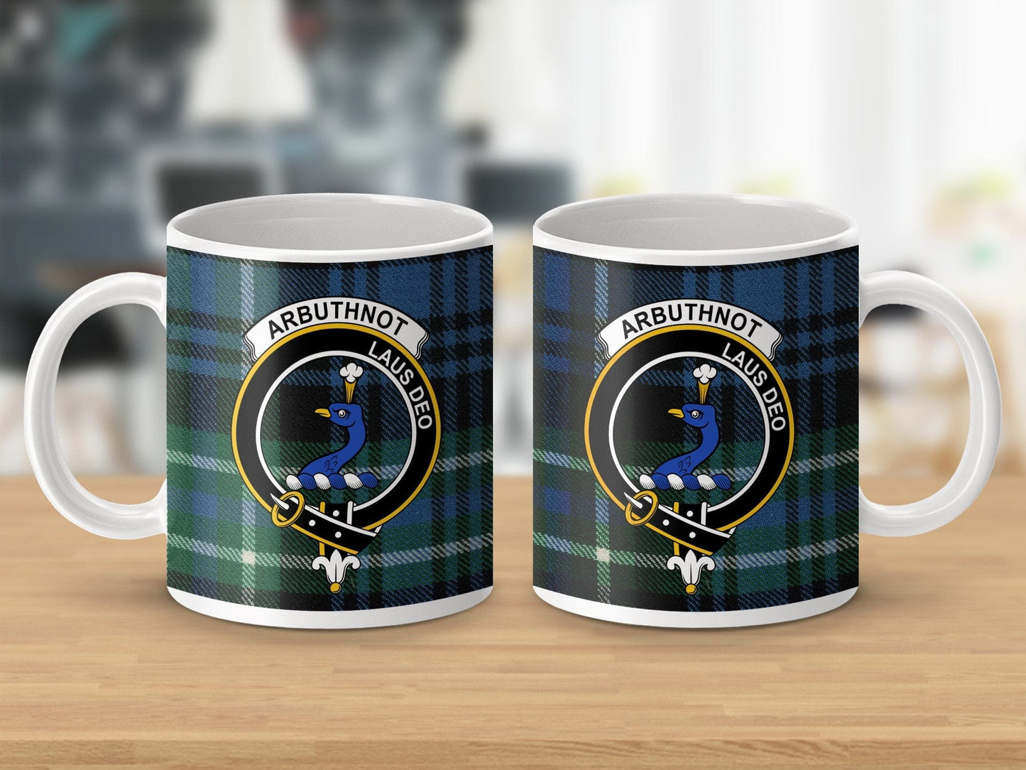 Physical Item Arbuthnot Clan Crest Tartan Scottish Mug