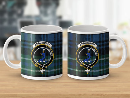 Physical Item Arbuthnot Clan Crest Tartan Scottish Mug