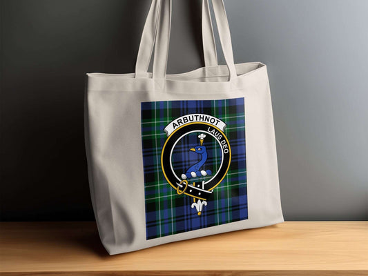 Physical Item Arbuthnot Clan Scottish Tartan Background Tote Bag