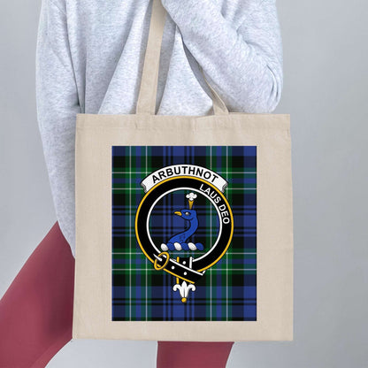 Physical Item Arbuthnot Clan Scottish Tartan Background Tote Bag