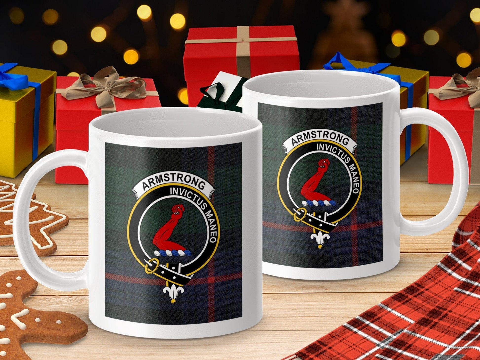 Physical Item Armstrong Clan Scottish Tartan Crest Mug