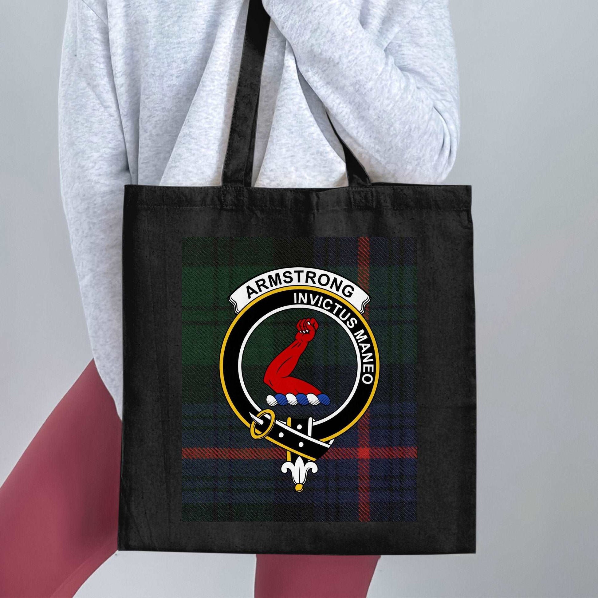 Physical Item Armstrong Scottish Clan Crest Tartan Tote Bag