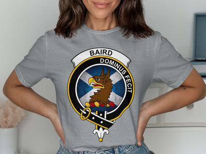 Physical Item Baird Scottish Clan Crest St Andrews Background T-Shirt