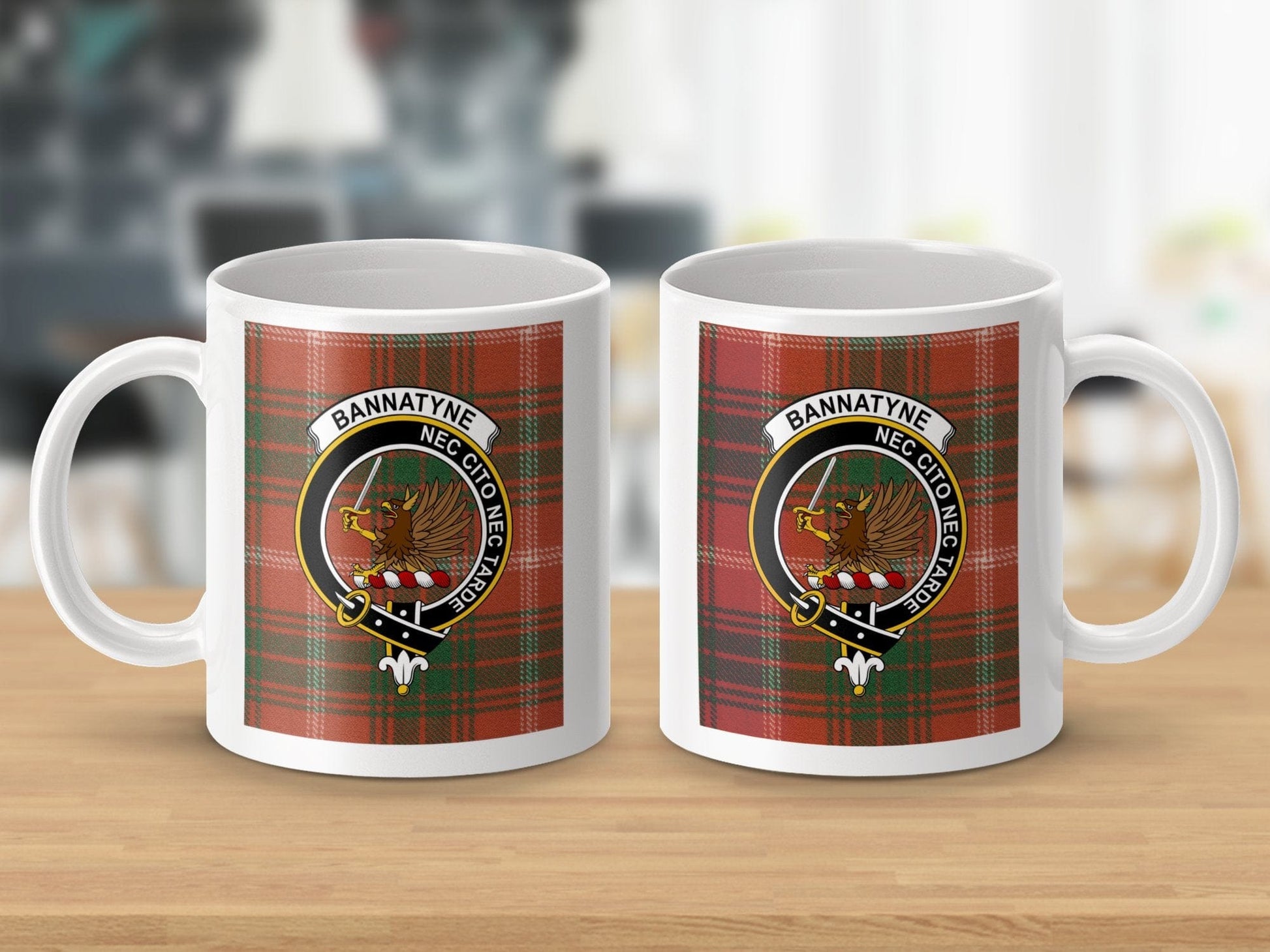 Physical Item Bannatyne Clan Scottish Tartan Crest Mug