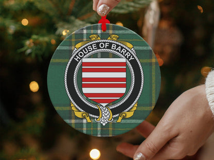 Physical Item Barry Crest Irish tartan Christmas ornament decoration Ornaments