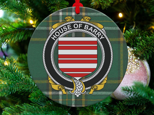 Physical Item Barry Crest Irish tartan Christmas ornament decoration Ornaments