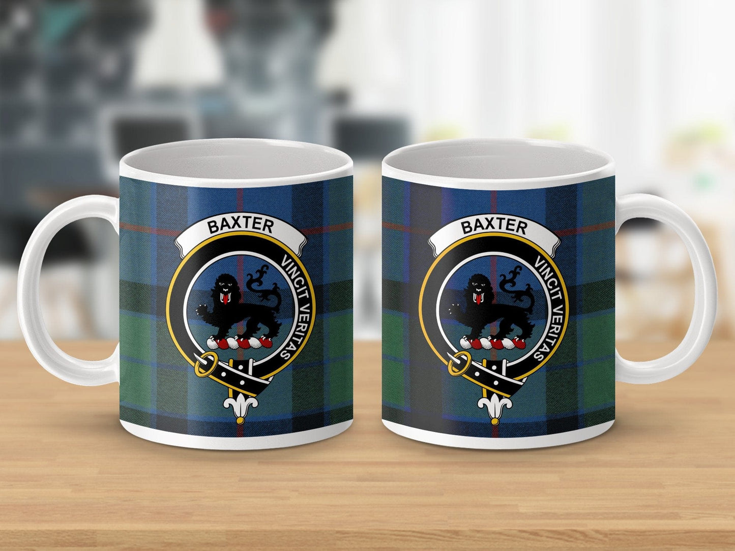 Physical Item Baxter Clan Crest Tartan Scottish Mug