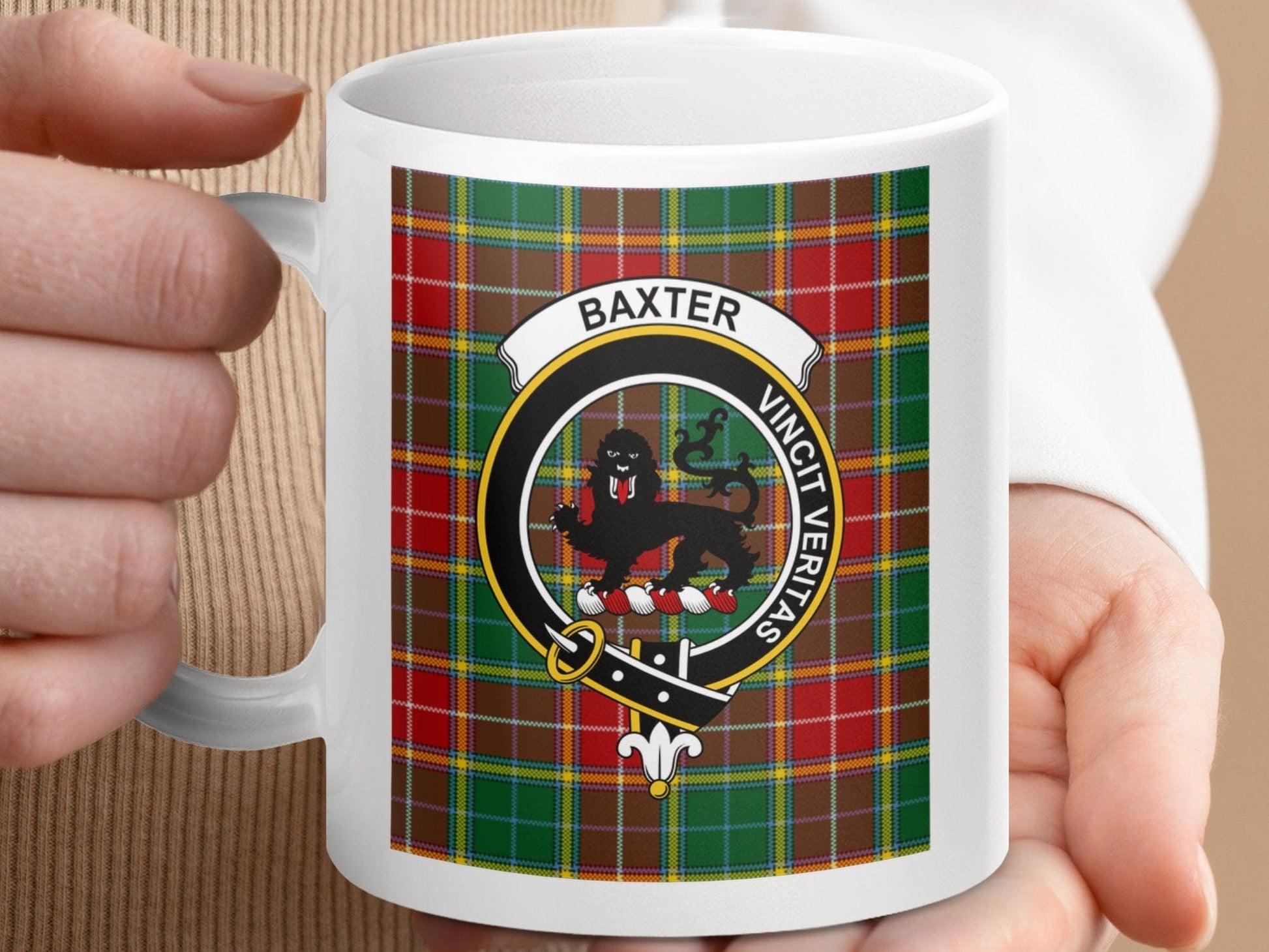 Physical Item Baxter Clan Scottish Tartan Crest Mug