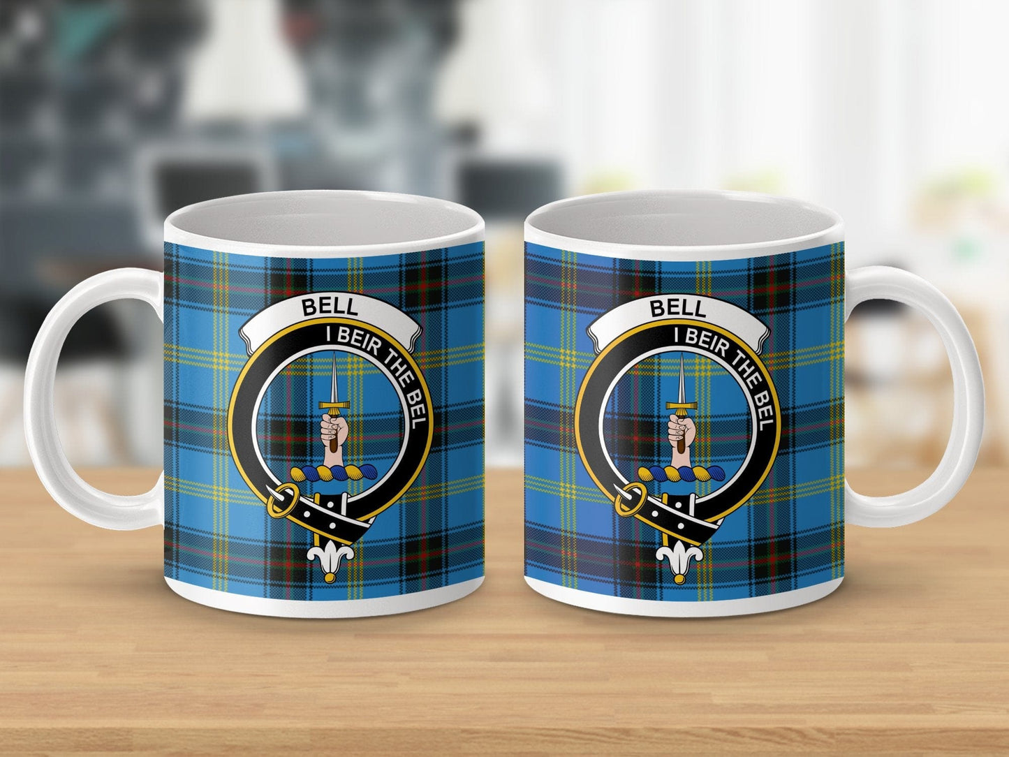 Physical Item Bell Clan Crest Tartan Scottish Mug