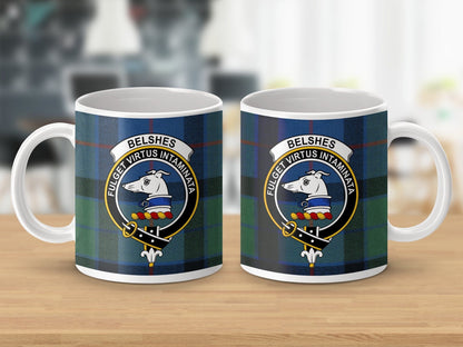 Physical Item Belshes Clan Crest Tartan Scottish Mug