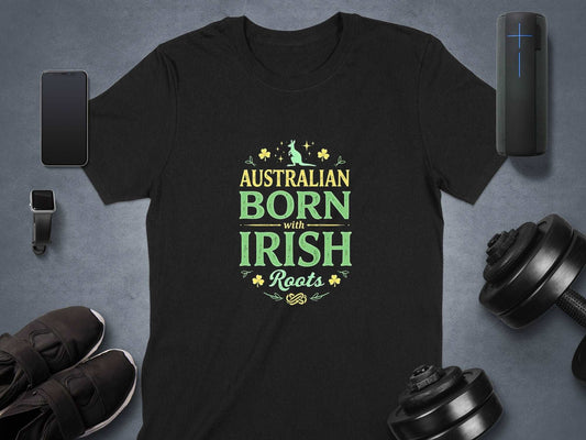 Physical Item Black / S Australian Born with Irish Roots Graphic T-Shirt