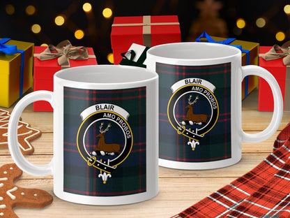 Physical Item Blair Clan Scottish Tartan Crest Mug