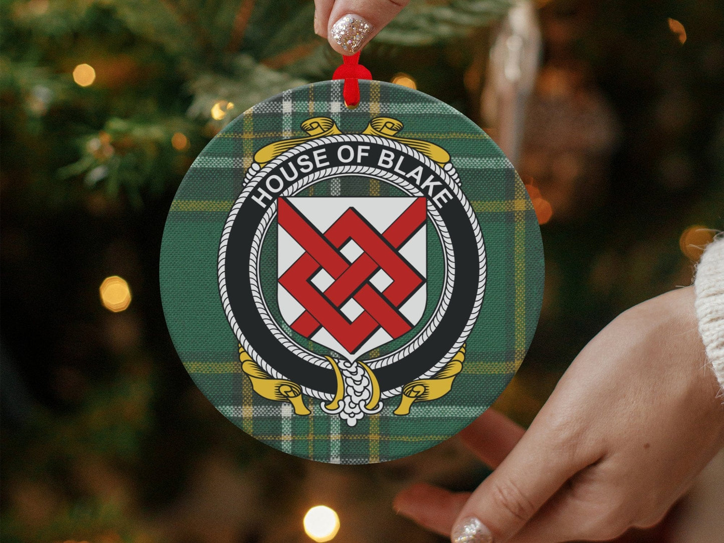 Physical Item Blake Crest Irish tartan Christmas Ornament Decoration Ornaments