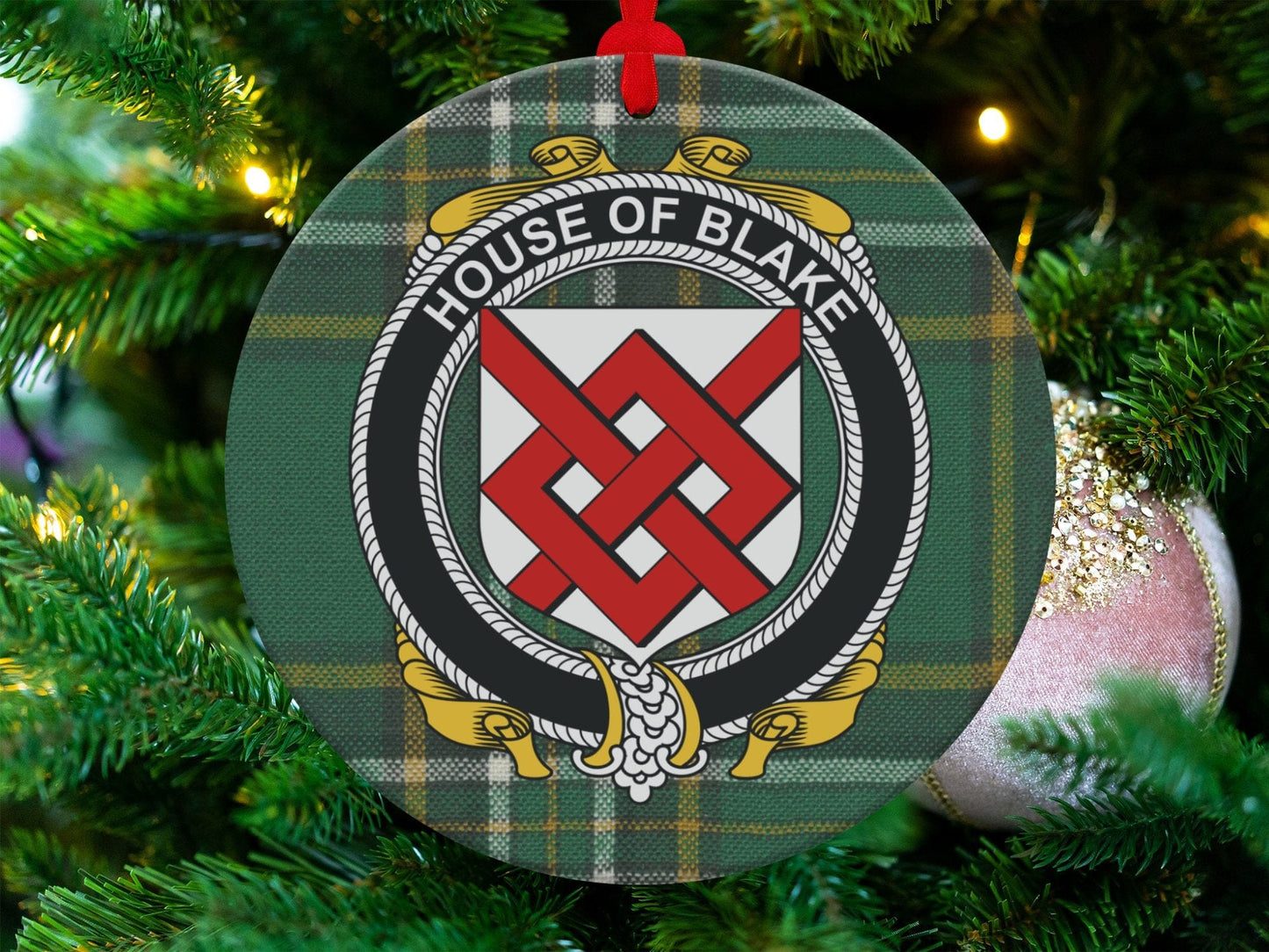 Physical Item Blake Crest Irish tartan Christmas Ornament Decoration Ornaments