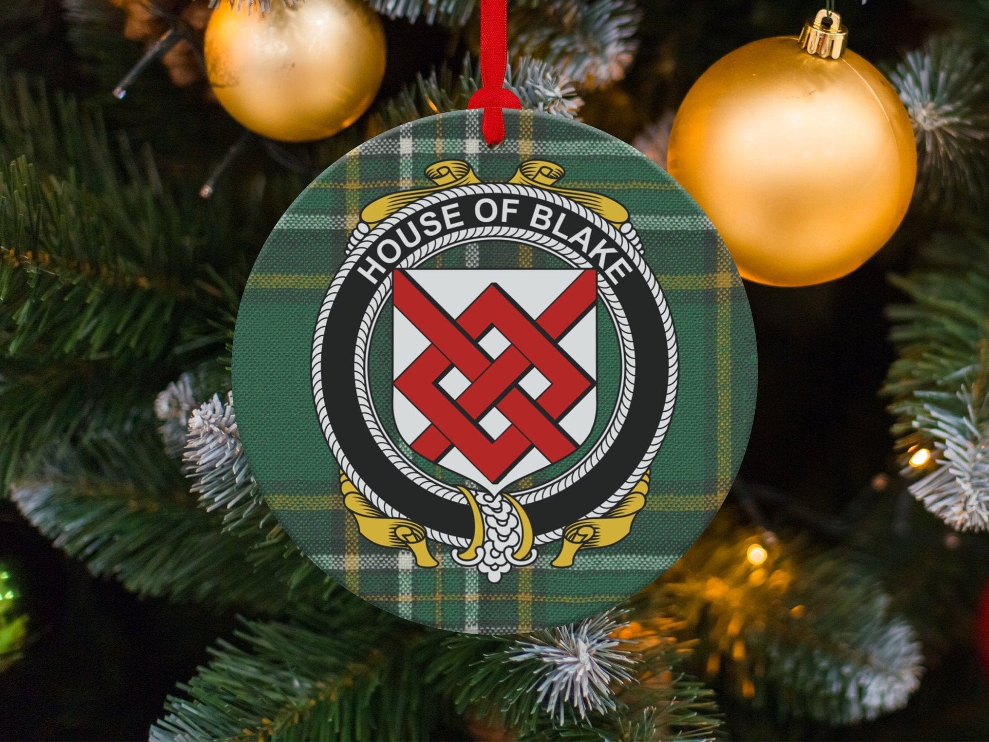 Physical Item Blake Crest Irish tartan Christmas Ornament Decoration Ornaments