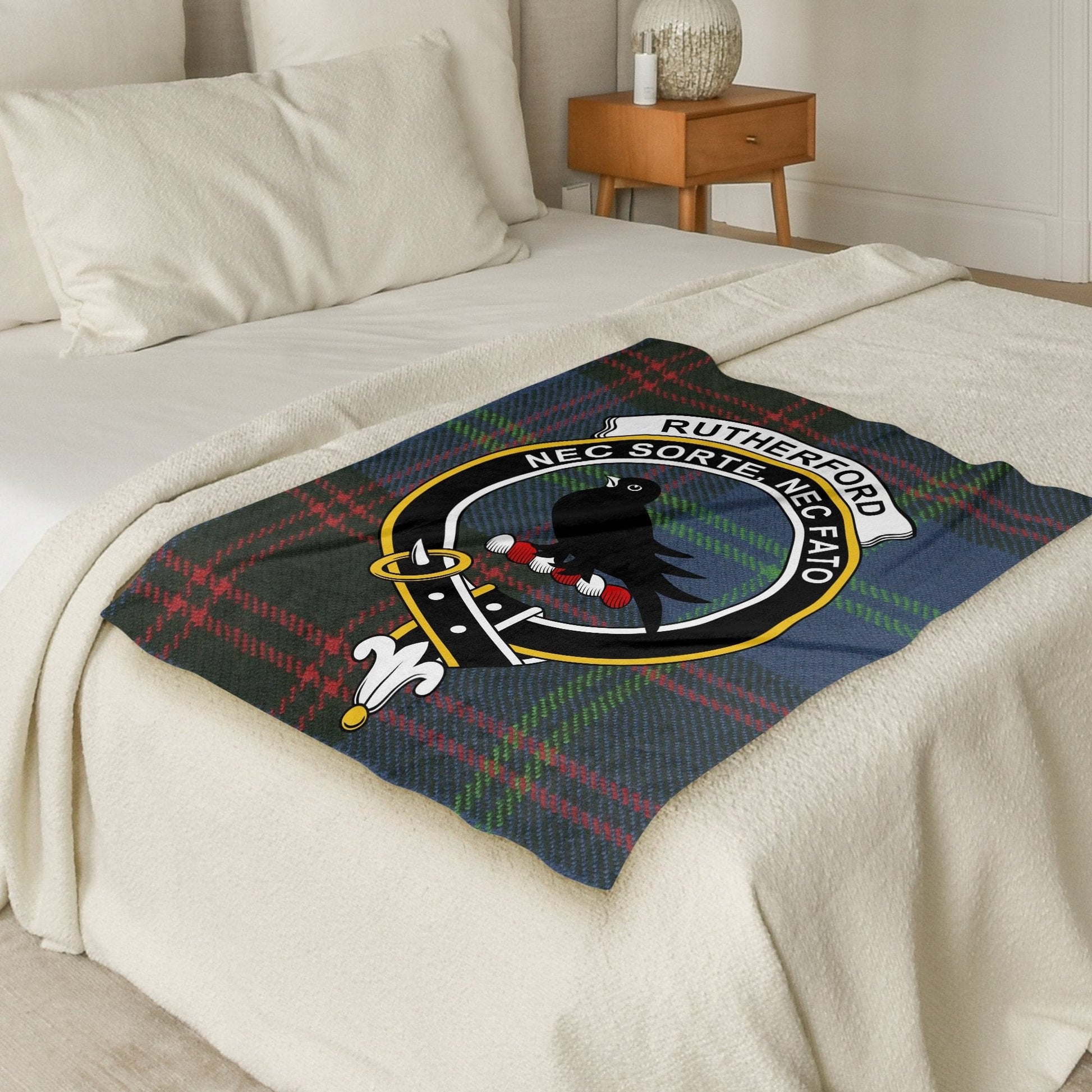 Physical Item Blanket Polyester / 50" x 60" Custom Scottish Clan Crest Tartan Blanket - Two Fabric Options - Choose Any Clan