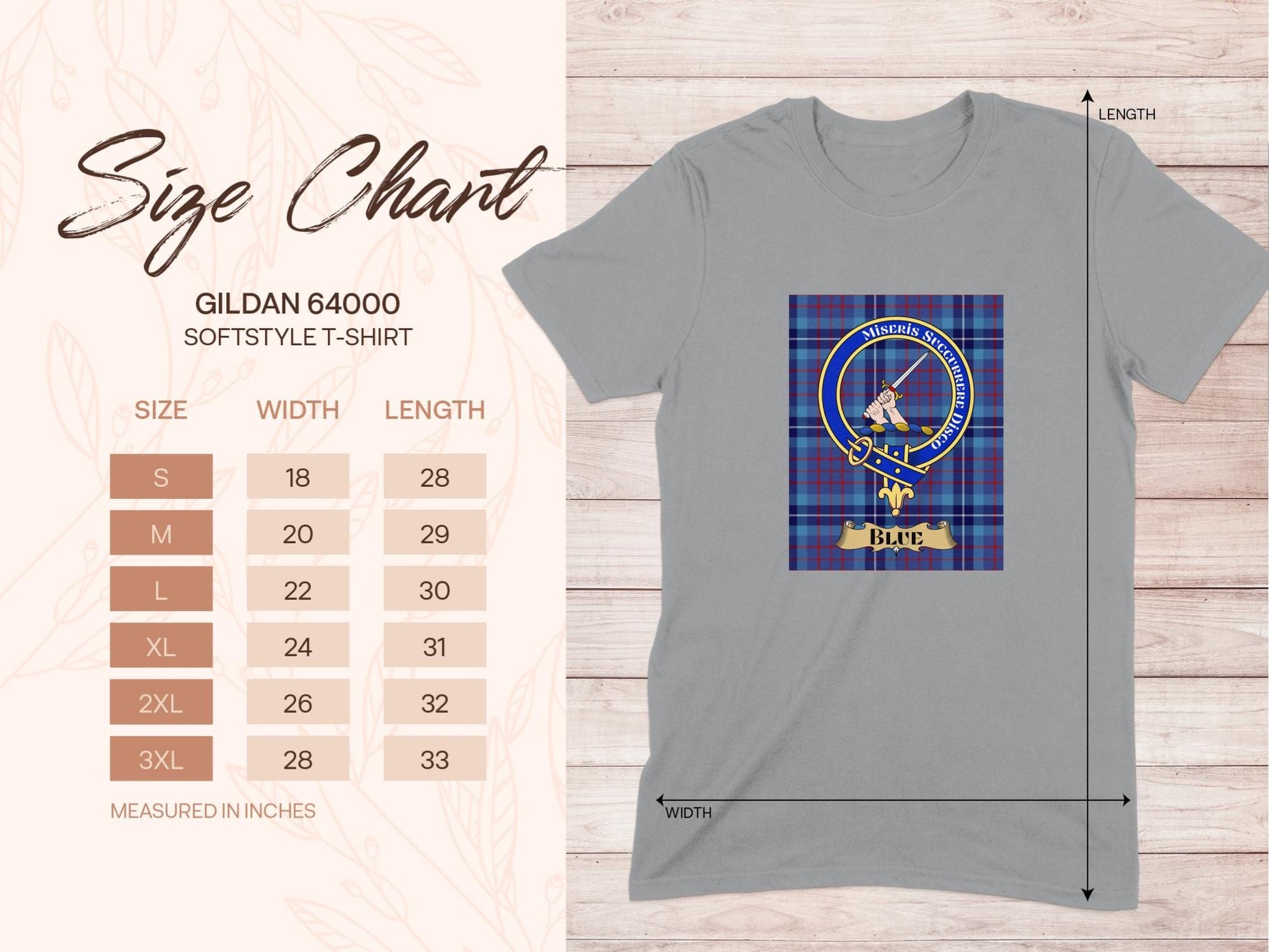 Physical Item Blue Clan Scottish Tartan Crest Unisex T-Shirt