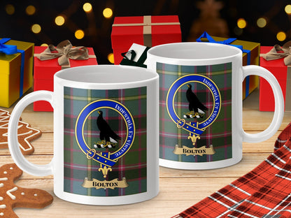 Physical Item Bolton Clan Scottish Tartan Crest Mug