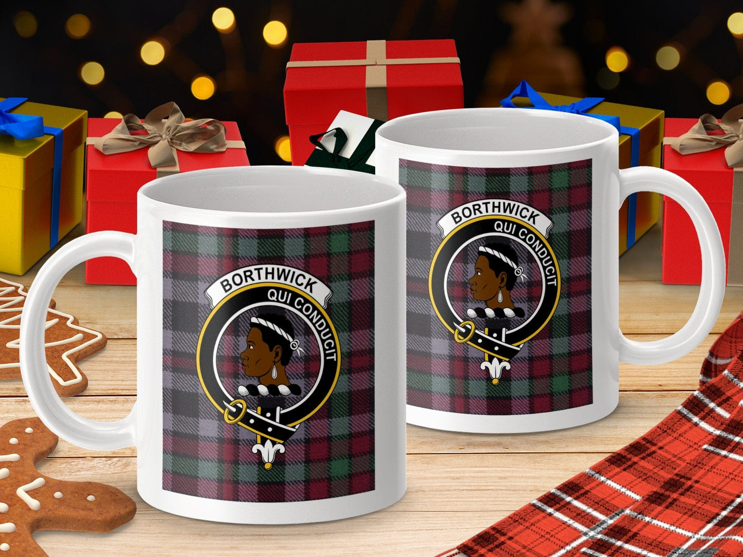 Physical Item Borthwick Clan Scottish Tartan Crest Mug