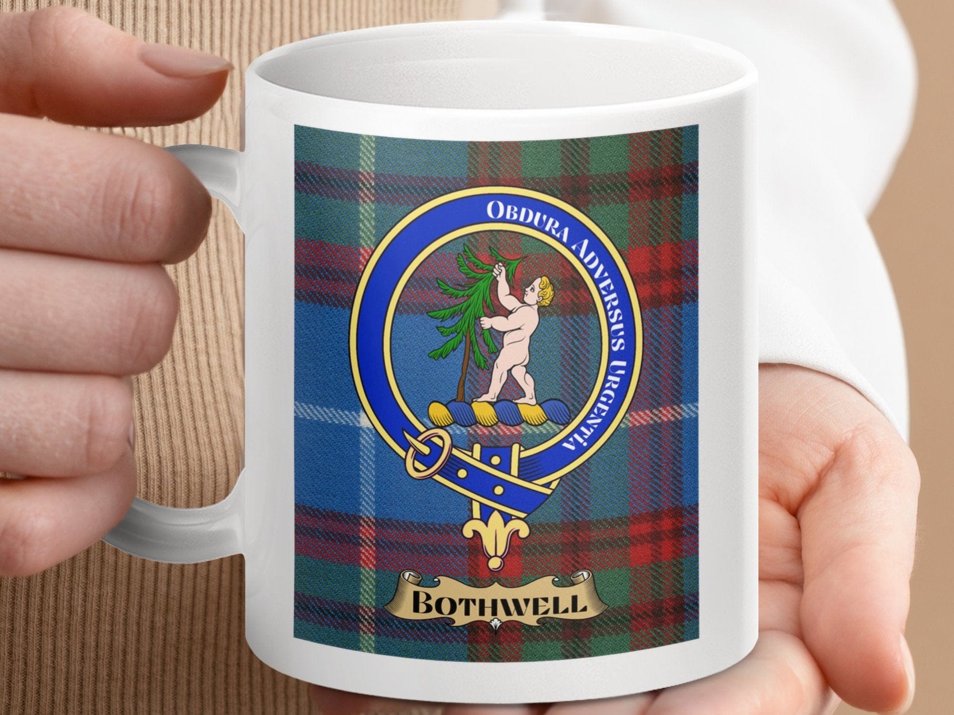 Physical Item Bothwell Clan Scottish Tartan Crest Mug