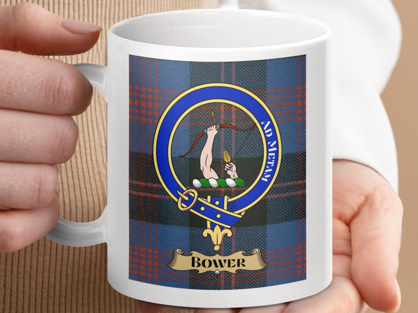 Physical Item Bower Clan Scottish Tartan Crest mug