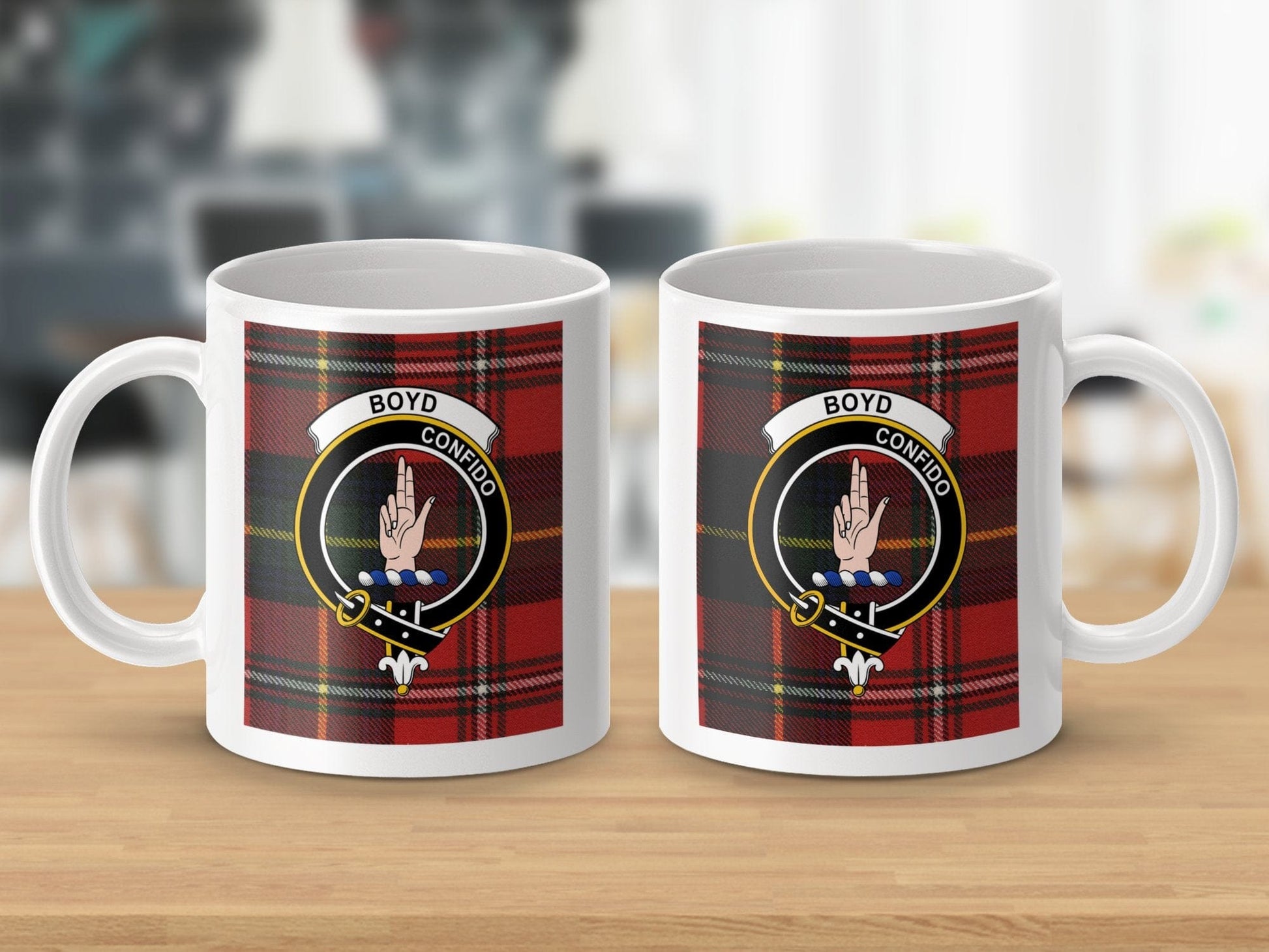 Physical Item Boyd Clan Scottish Tartan Confido Coffee Mug